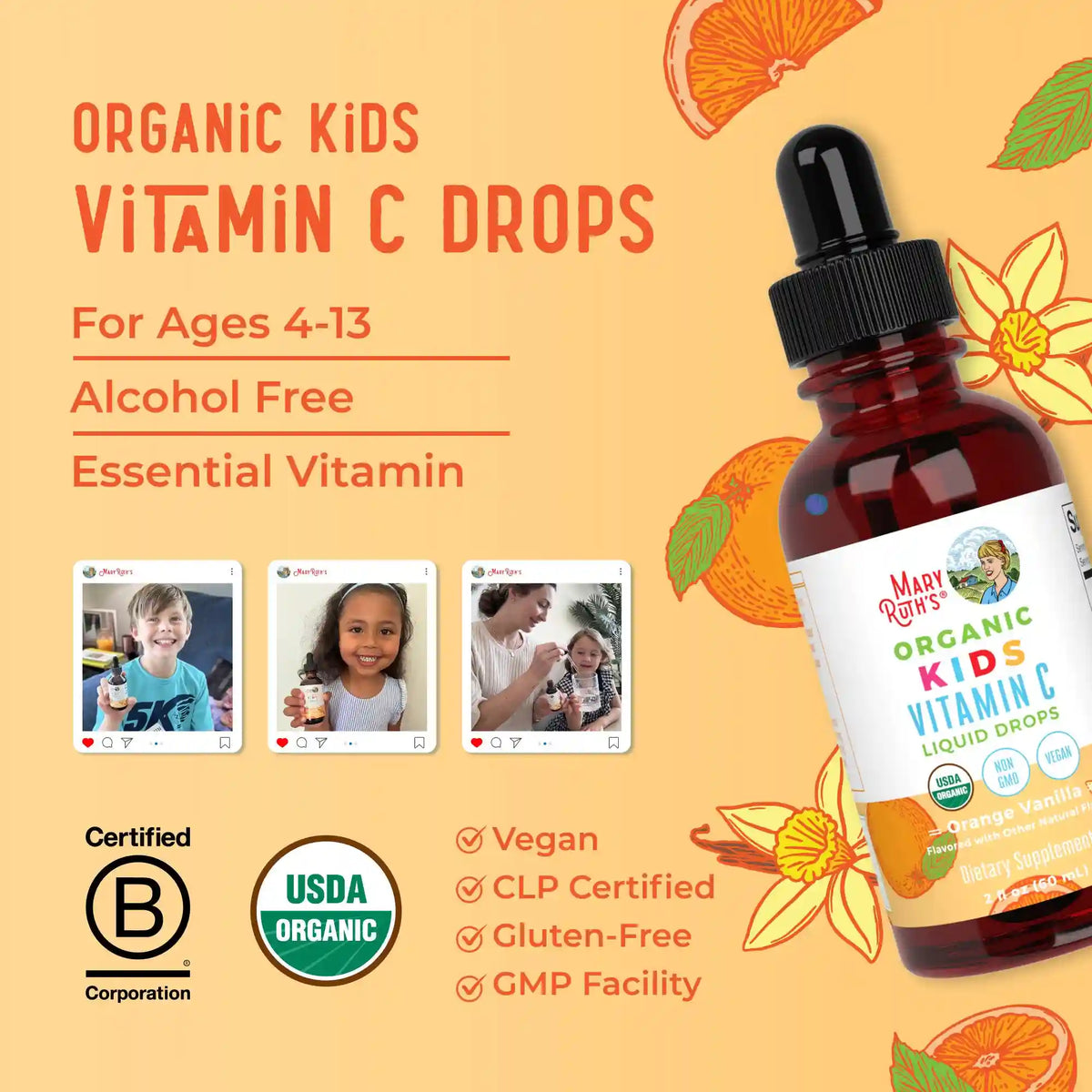 Organic Kids Vitamin C Liquid Drops